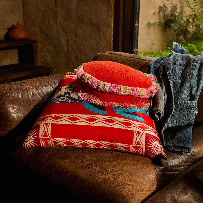 Cleo Cushion - Poppy Feather Insert