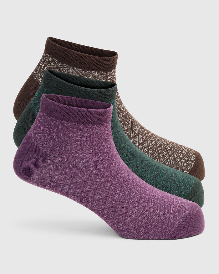 Combed Cotton Ankle Length Socks Pack of 3 - Winisk