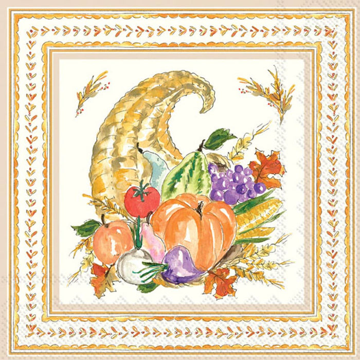 Cornucopia Collection Cocktail Napkins Set of 20