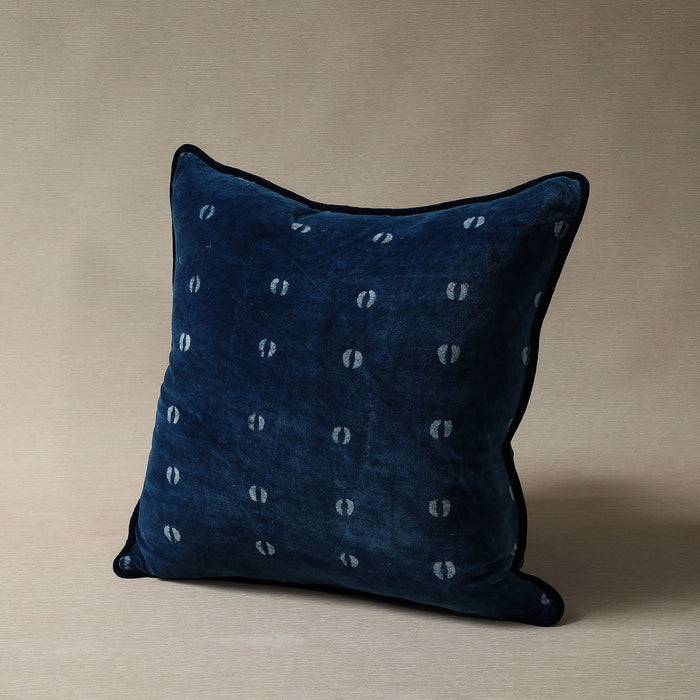 Cotton Velvet Block Print Pillow