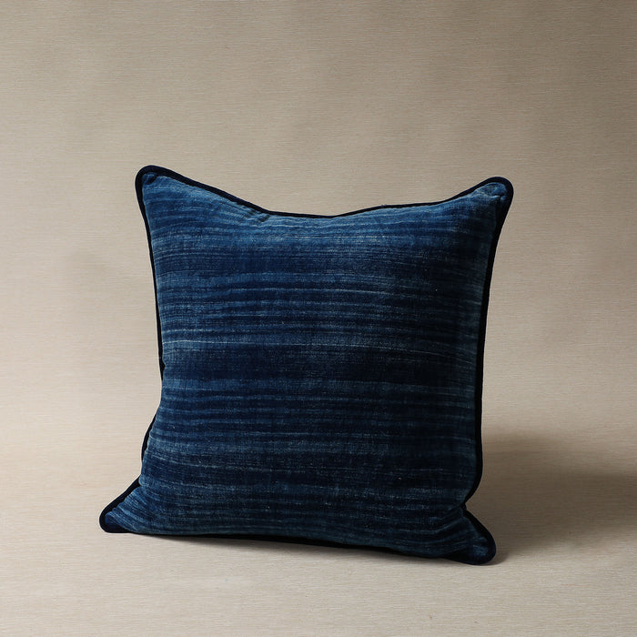 Cotton Velvet Block Print Pillow