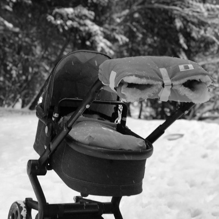 Cotton/Sheepskin Buggy Hand Warmer - Black