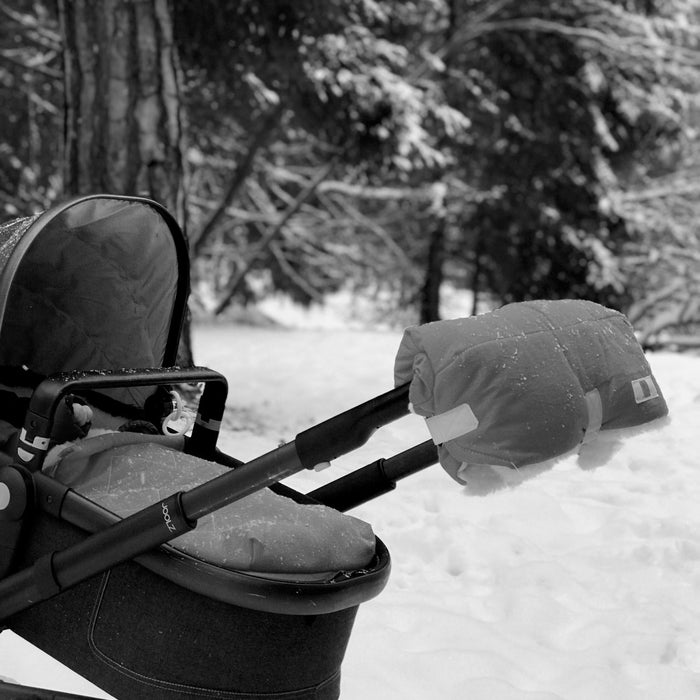 Cotton/Sheepskin Buggy Hand Warmer - Black