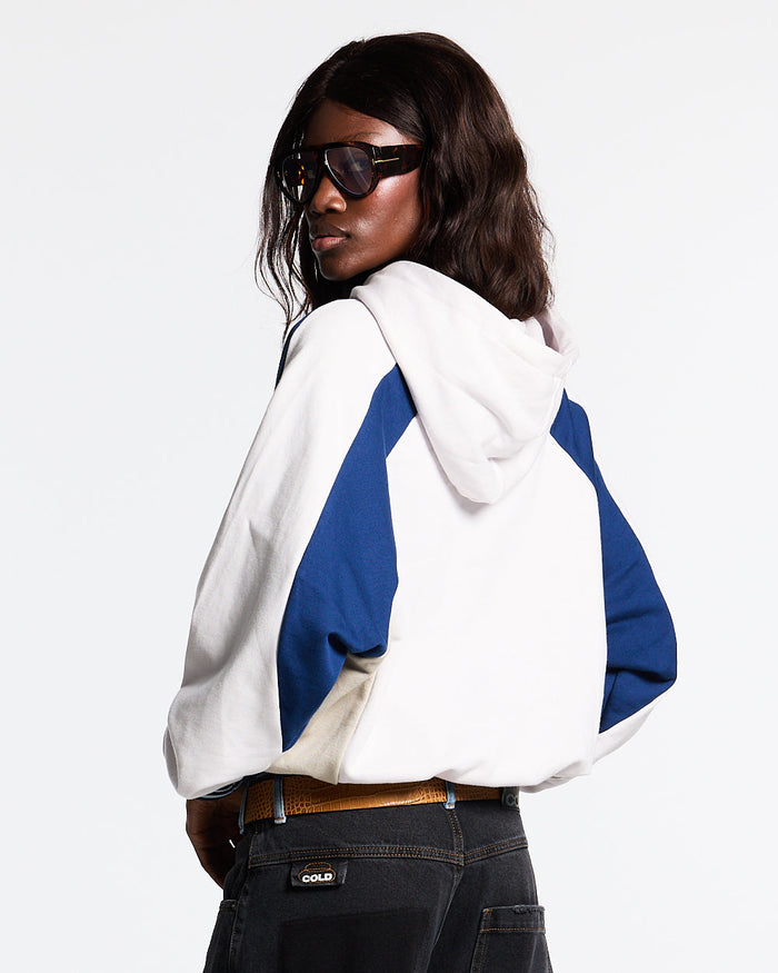 COWBOY VARSITY HOODIE WHITE/BLUE
