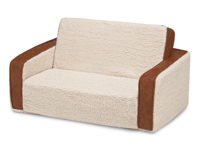 Cream Sherpa with Brown Leather (5047)