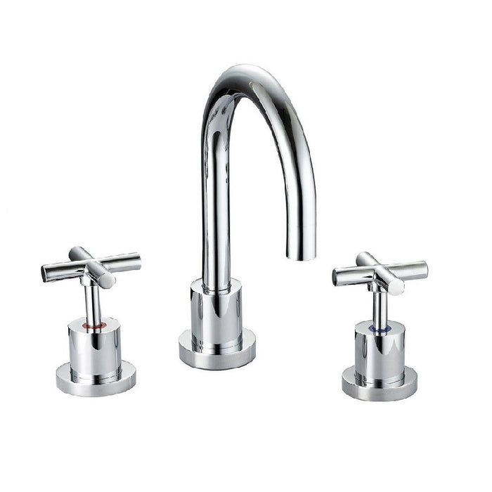 Cremona Crossed Basin Tap Set - Acqua Bathrooms