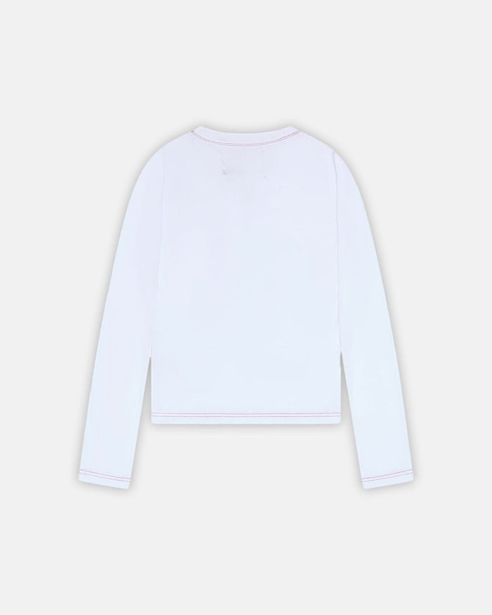 CURLY COLD STRASS LONGSLEEVE TOP WHITE - COLD CULTURE