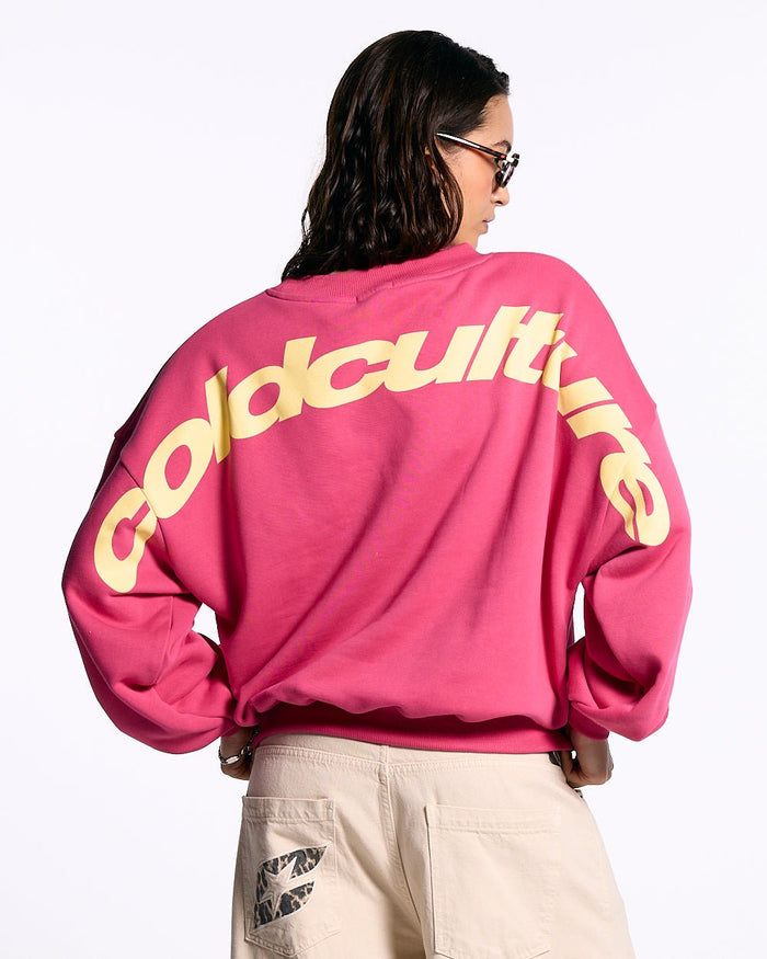 CURVED CREWNECK PINK - COLD CULTURE #woman