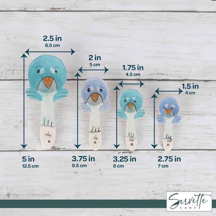 Cute Measuring Spoons - Blue Bird Spoons