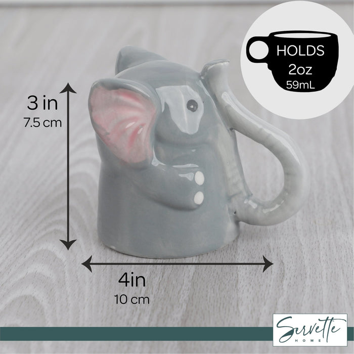 Cute Upside Down Mini Coffee Mug - Elephant