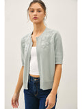 daisy open cardigan sage