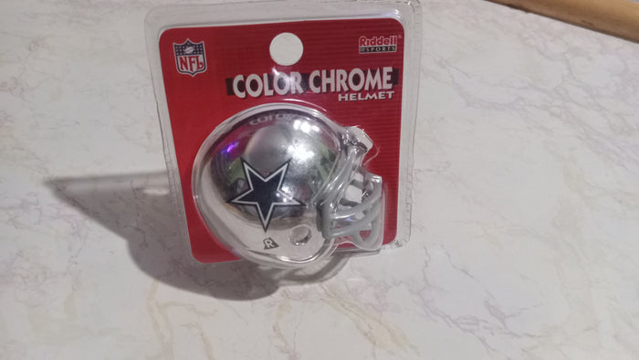 Dallas Cowboys NFL Color Chrome Helmet Riddell Mini Helmet