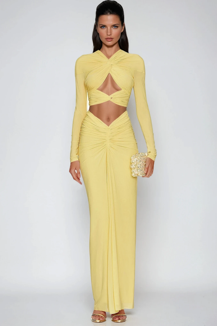 Danai Ruch Cutout Skirt Set