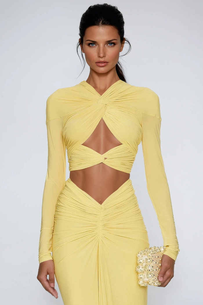Danai Ruch Cutout Skirt Set