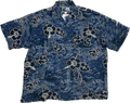 Dark Blue Floral Summer Shirt
