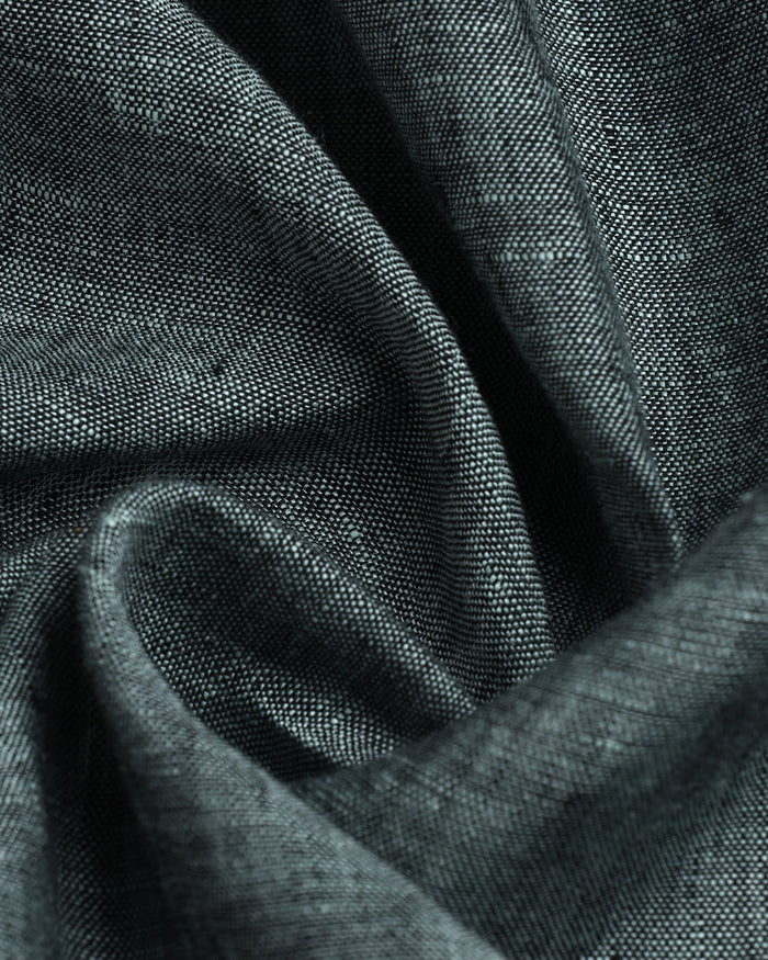 Dark Green Linen Solid Shirt - Stelo