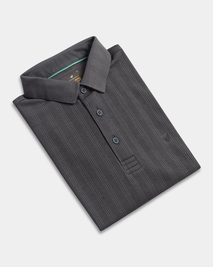 Dark Grey TechPro Textured Polo - Jenny