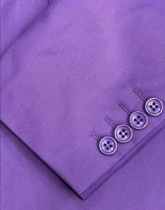 Dark violet 2pcs Classic Suit Set - Men's Formal Wear-QR316829