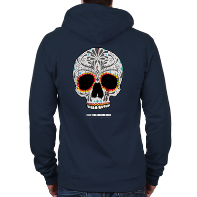 Day of the Dead Skull Zip Hoodie