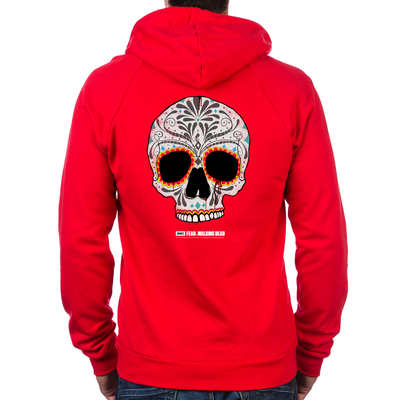 Day of the Dead Skull Zip Hoodie