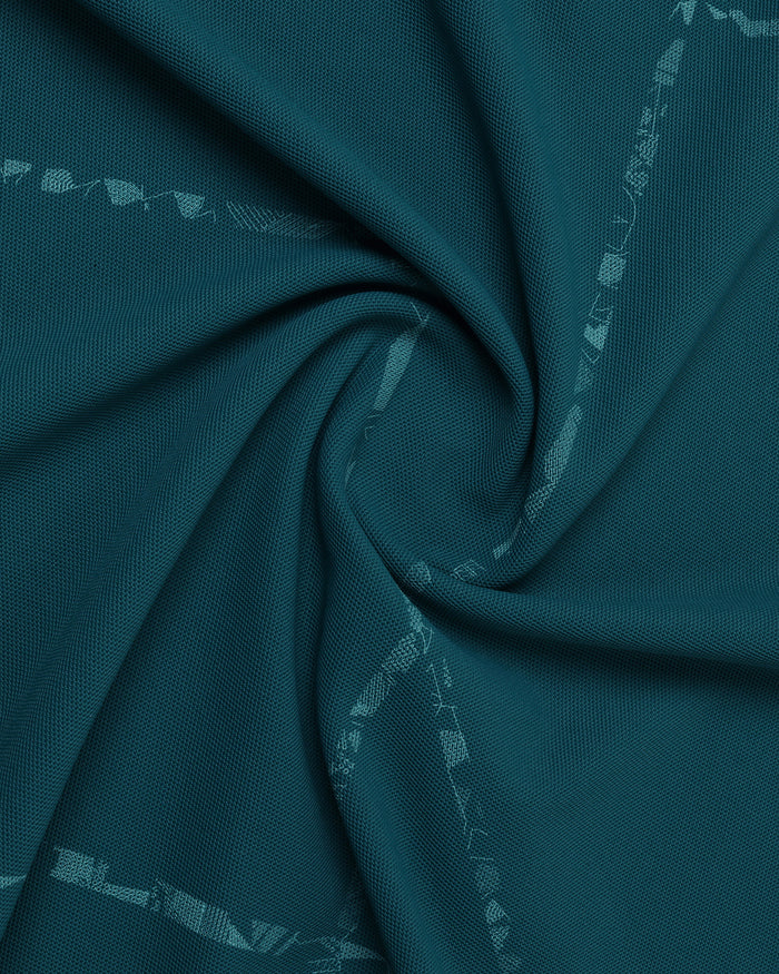 Deep Teal TechPro Printed Polo - Cedric