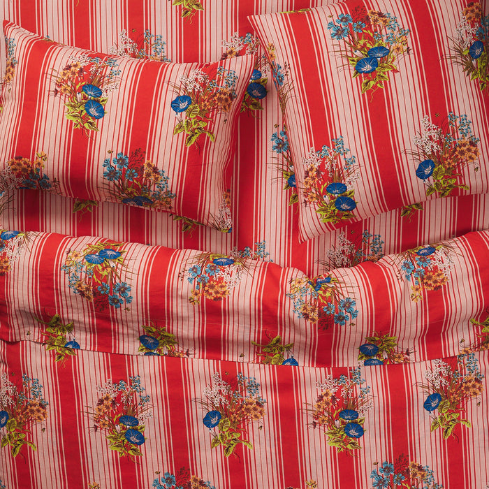 Dempsey Linen Euro Pillowcase Set - Poppy