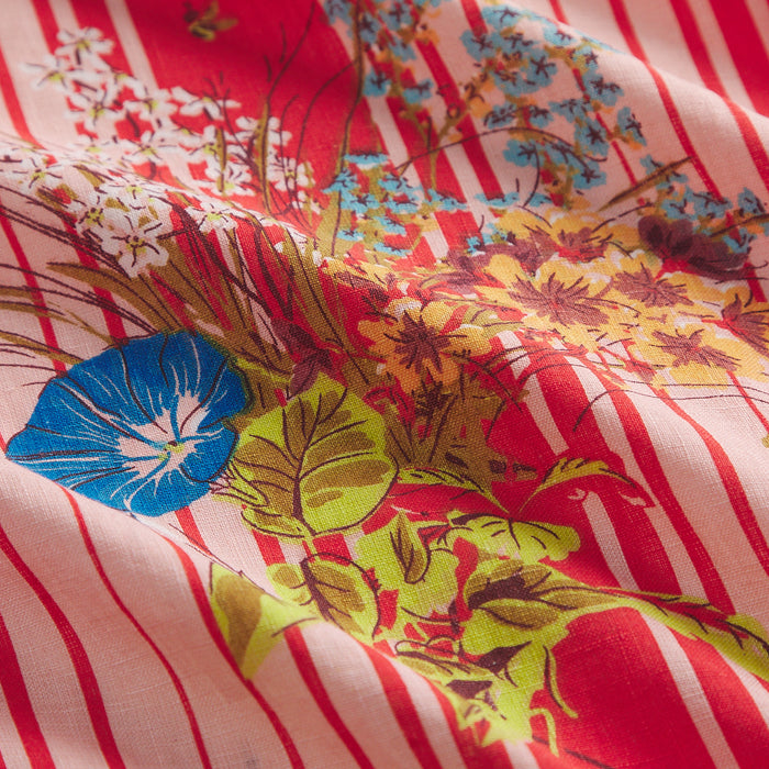 Dempsey Linen Euro Pillowcase Set - Poppy