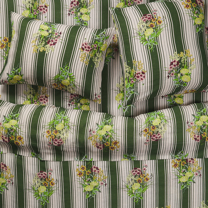 Dempsey Linen Pillowcase Set - Hunter Green Standard