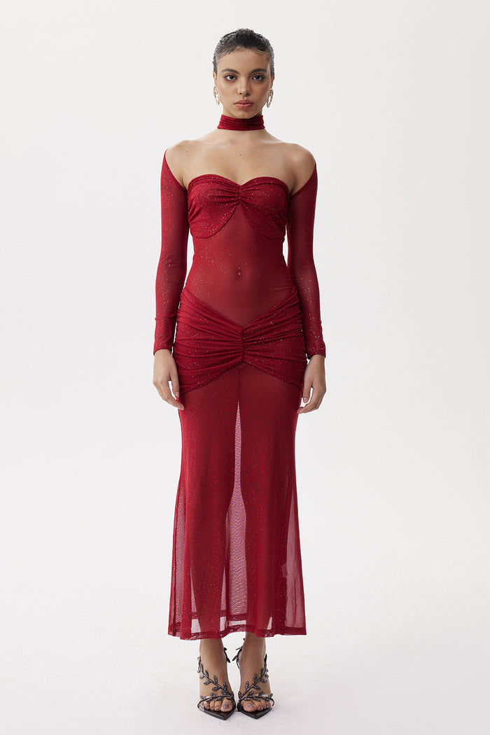 Deonne Ruch Glitter Maxi Dress