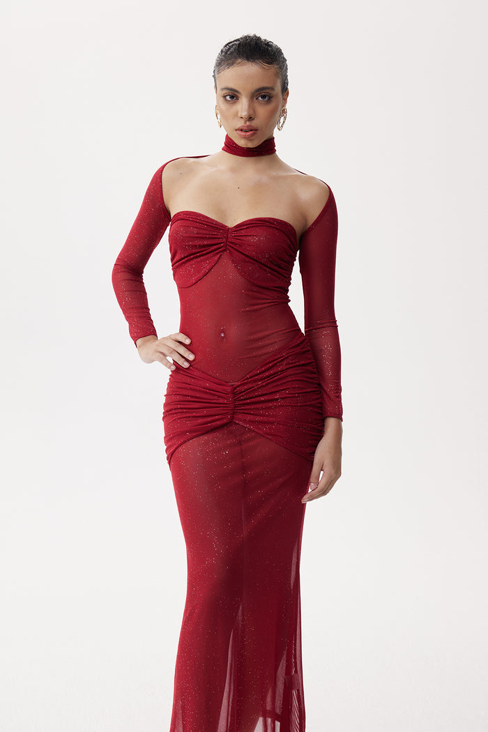 Deonne Ruch Glitter Maxi Dress