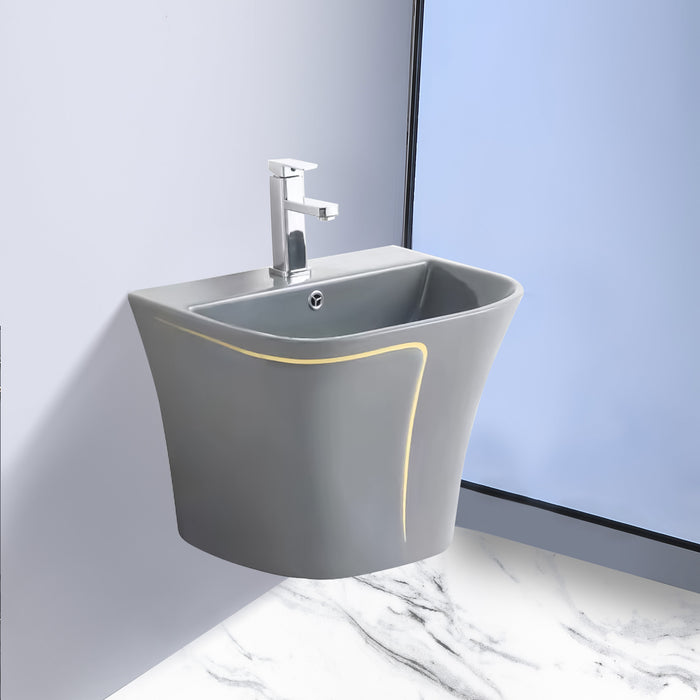 Designer Integrated Basin - TR 20221 ROMY-GREY+GOLD