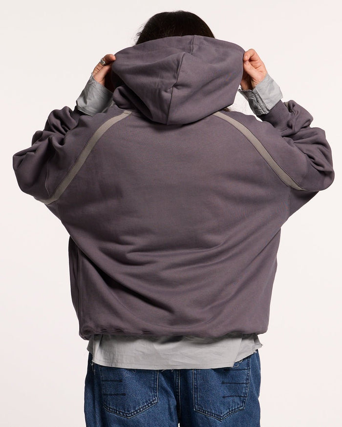DETAILED HOODIE HEAVY GREY - COLD CULTURE