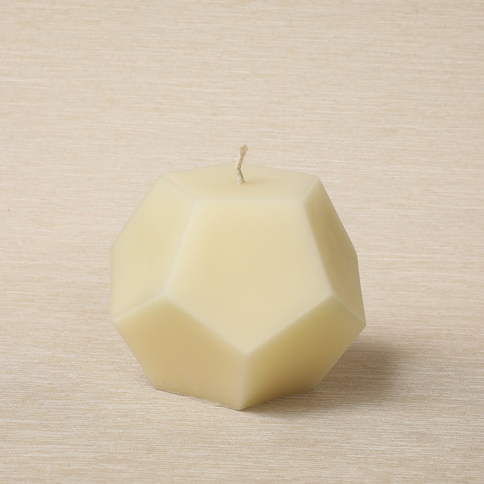 Dodecahedron beeswax candle