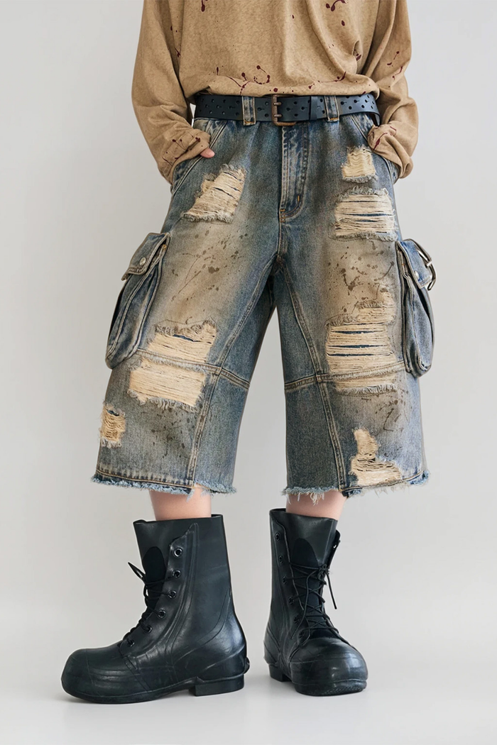 Doirend Ripped Capri Jean