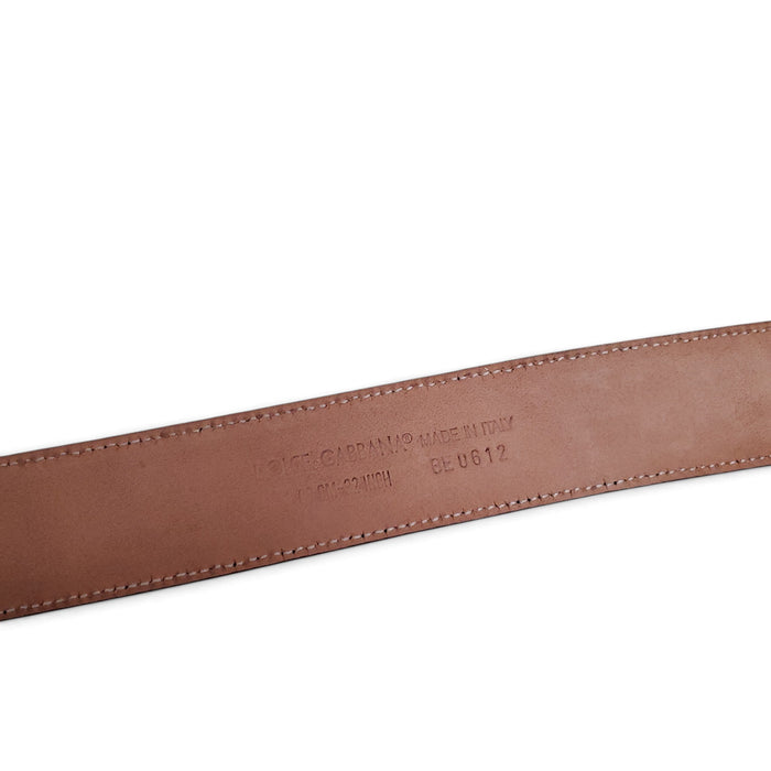 DOLCE & GABBANA LEOPARD PATENT BELT - SIZE 80
