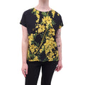 DOLCE & GABBANA YELLOW AND BLACK FLORAL PATTERNED BLOUSE - SIZE 44