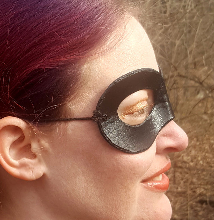 Domino Mask - Round Edged Molded Leather Mask