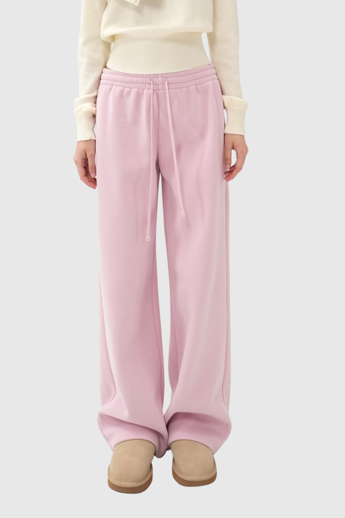 Donatello Drawstring Straight Pants In Pink