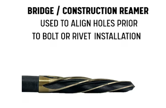 Drill America 15/16" HSS Black & Gold HSS Black & Gold Hex Shank Bridge Reamer