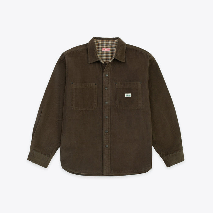 Dubbleware Lined Snap Overshirt - Brown Corduroy