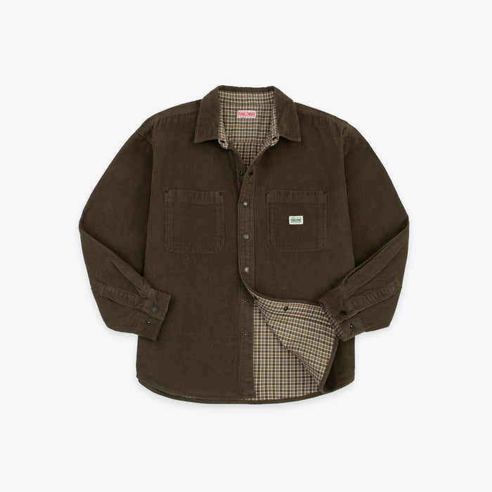 Dubbleware Lined Snap Overshirt - Brown Corduroy