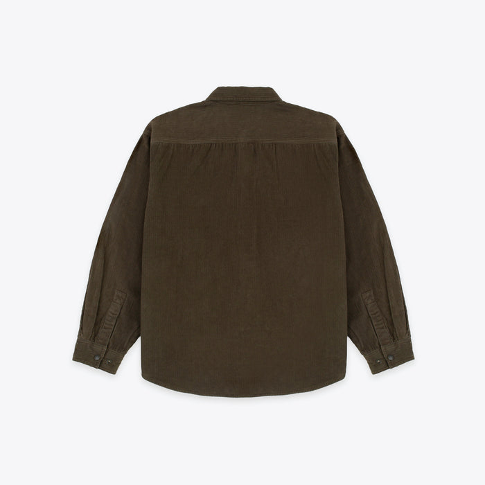 Dubbleware Lined Snap Overshirt - Brown Corduroy