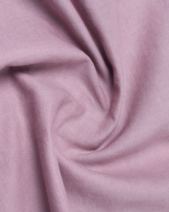 Dusty Pink Half Sleeve Linen Solid Shirt - Cleo