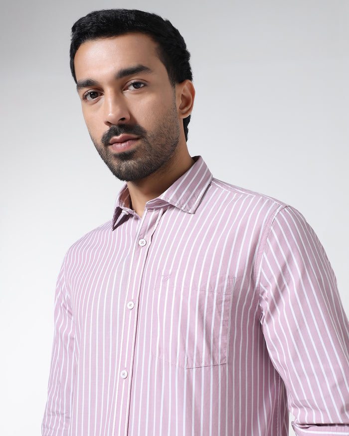 Dusty Pink Stripe Shirt - Hamber