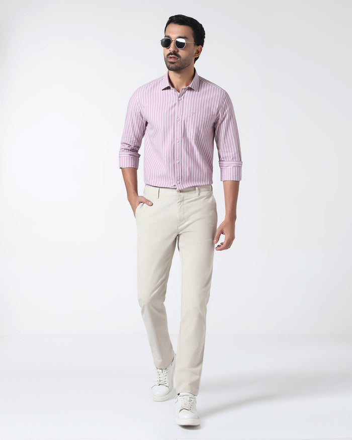 Dusty Pink Stripe Shirt - Hamber