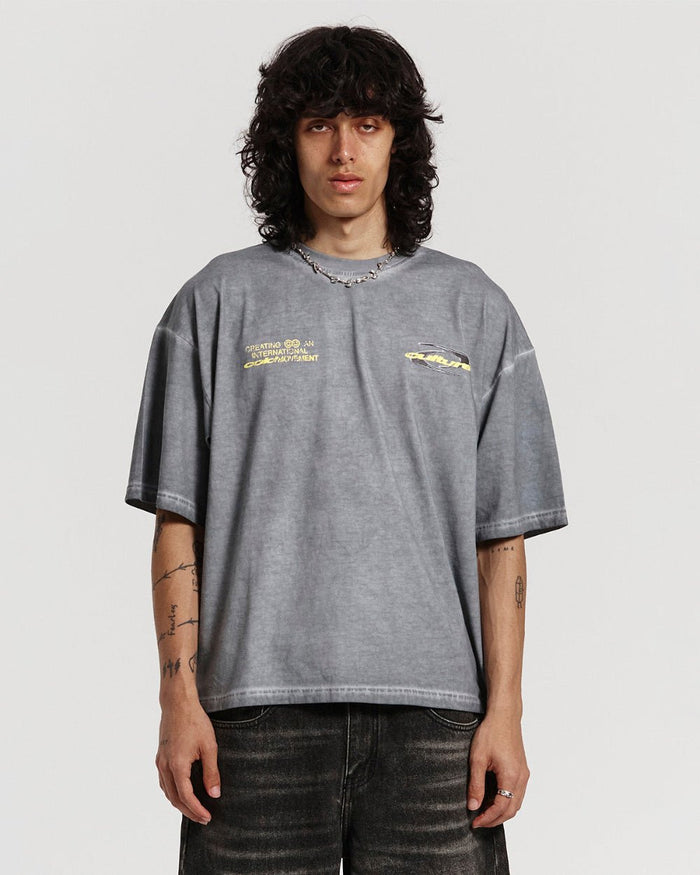 DYNAMIC TEE DYED MID BLUE - COLD CULTURE #man