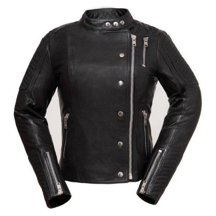 Eagle Leather Ladies Warrior Princess Jacket: Light aniline cowhideAsymmetrical scooter style jacket with military stripes pa