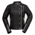 Eagle Leather Ladies Warrior Princess Jacket: Light aniline cowhideAsymmetrical scooter style jacket with military stripes pa