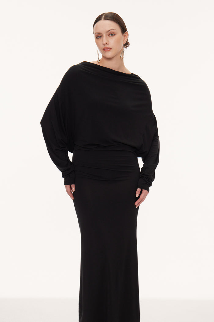 Ealasaid Backless Pearl Chain Maxi Dress