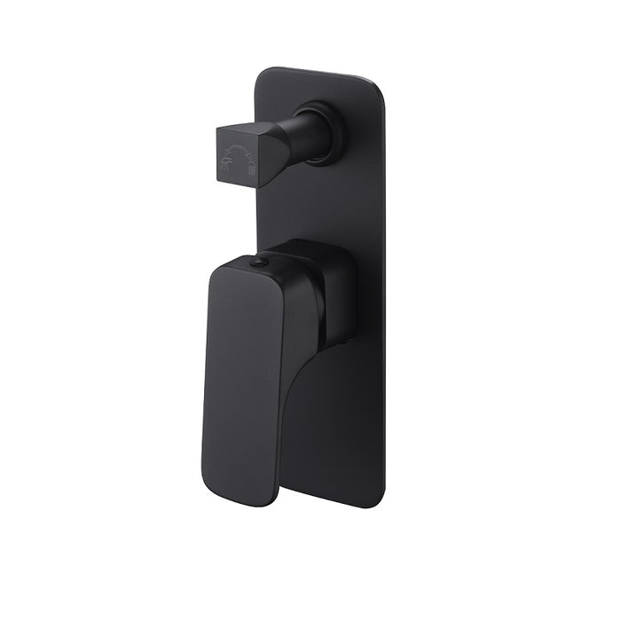 Eden Matte Black Wall Diverter - Acqua Bathrooms